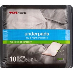 GoodNites Disposable Bed Pads for Nighttime Bedwetting, Non-Slip Waterproof Mattress  Pad, 30 x 36