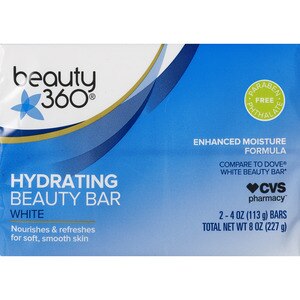 Beauty 360 Hydrating Beauty Bar, White, 8 OZ
