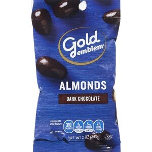 Gold Emblem Dark Chocolate Covered Almonds, 2 OZ