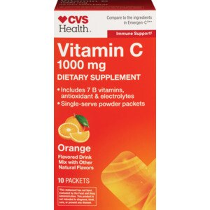 cvs health immune support vitamin c fizzy drink packet vs emergen c