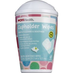  CVS Health Cupholder Wipes, 25 CT 