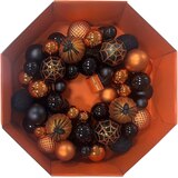 Spooky Village Halloween Shatterproof Ornament Wreath, 18 in, thumbnail image 2 of 3