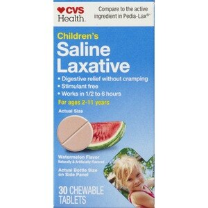 CVS Health - Laxante pediátrico de solución salina en tabletas masticables, Watermelon, 42 u.