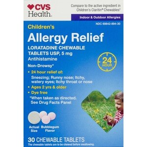 CVS Health Allergy Relief Chewable Tablets, 30 CT