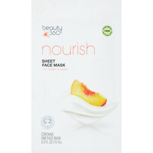  Beauty 360 Peach & Cream Nourish Sheet Face Mask 