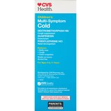 CVS Health Children's Multi-Symptom Cold Liquid, Very Berry, 6.8 OZ, thumbnail image 5 of 6