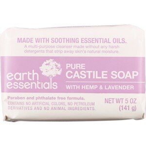 Earth Essentials Pure Castile Soap, Hemp & Lavender, 5 Oz , CVS