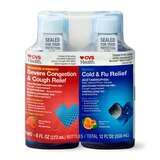 CVS Health Day + Nighttime Maximum Strength Severe Congestion, Cough, Cold & Flu Relief Liquid Combo Pack, 2 6 OZ bottles, thumbnail image 1 of 6