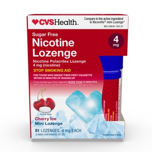 CVS Health - Minipastillas de nicotina, 4 mg, Cherry Ice, 81 u.