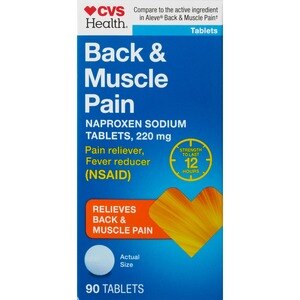 CVS Health Back & Muscle Pain Naproxen Sodium 220 MG Tablets, 100 Ct - 90 Ct