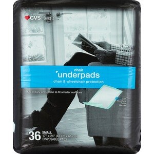 CVS Health Chair and Wheelchair Underpads, Small, 36 CT