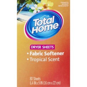 Total Home Dryer Sheets and Fabric Softener, 80 CT