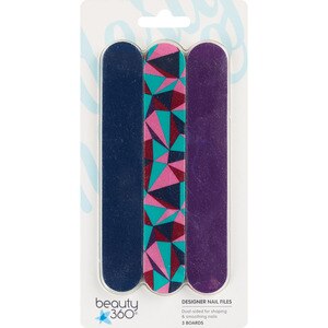 Beauty 360 - Limas para uñas de diseñador, 3 u.