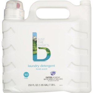 Just The Basics Laundry Detergent, Fresh Scent, 250 OZ