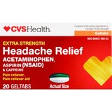 CVS Health Extra Strength Headache Relief Acetaminophen, Aspirin (NSAID) & Caffeine Geltabs, thumbnail image 1 of 5