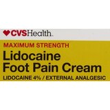 CVS Health Maximum Strength Lidocaine Foot Pain Cream, 4 OZ, thumbnail image 5 of 7