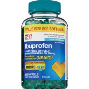 CVS Health Ibuprofen Liquid Filled Mini Softgels, 200mg