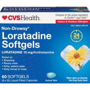 CVS Health 24HR Non Drowsy Loratadine Softgels, 60 Ct