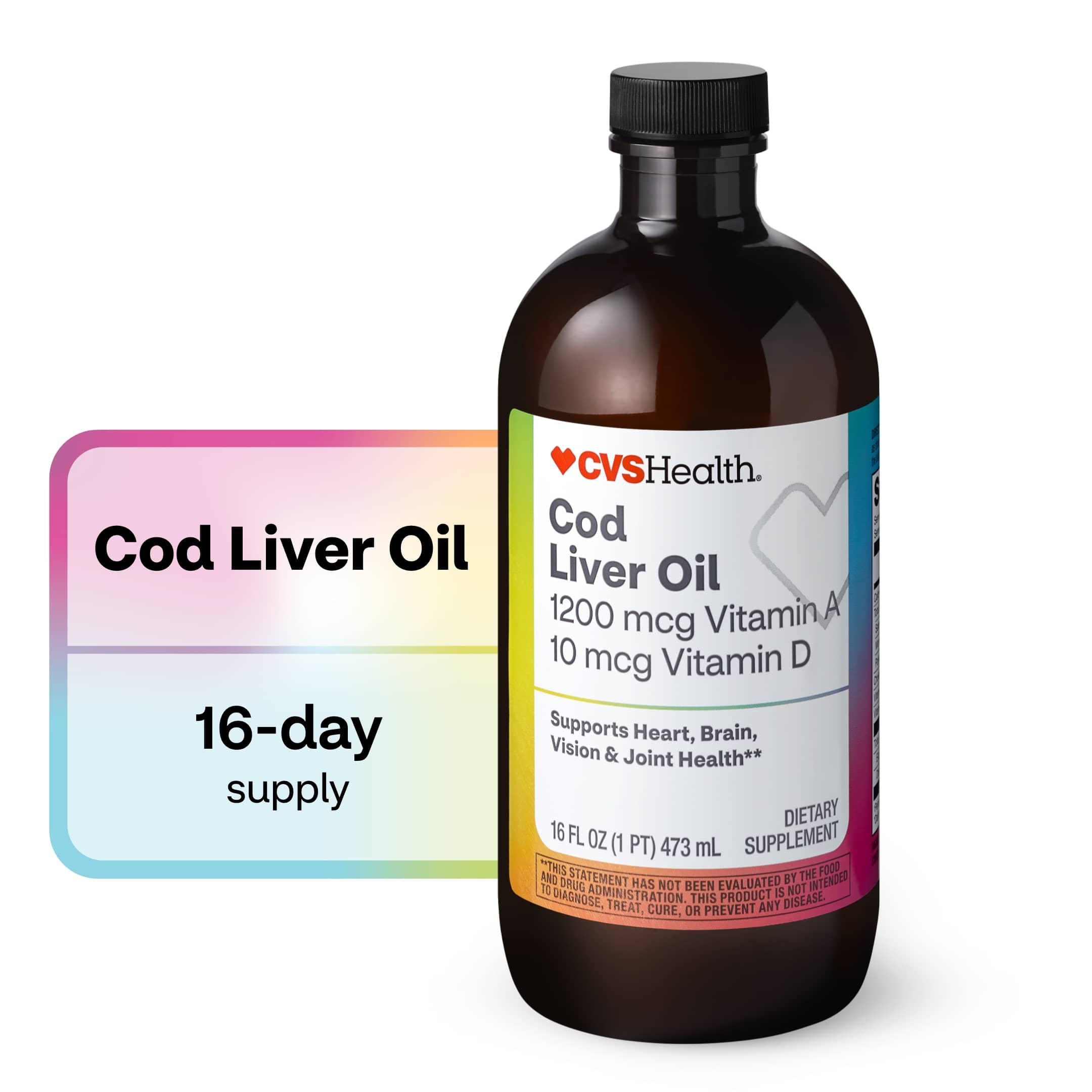  CVS Health Cod Liver Oil, 16oz 