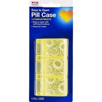 CVS Health 3-Compartment  Soft Touch Pill Case