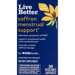 Live Better Saffron Menstrual Support Capsules 30CT