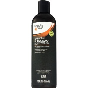 Beauty 360 African Black Soap Body Wash, 12 OZ
