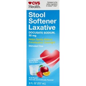  CVS Health Stool Softener Laxative, Fruit Bunch, 8 OZ 