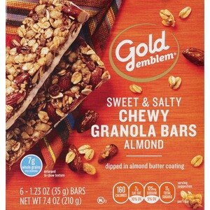 Gold Emblem Sweet And Salty Almond Chewy Granola Bars, 6 CT