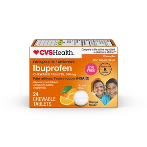 CVS Health Children Ibuprofen,Chewable Tablet, 100mg, 24 CT