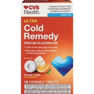 Ultra Cold Remedy Orange Cream Chewable Tablets, 18 CT