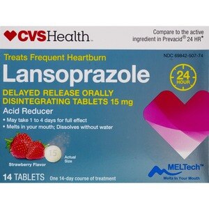 CVS Health Delayed Release Acid Reducer Tablets, Strawberry, 14 Ct