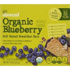 Gold Emblem Abound Organic Blueberry Soft Baked Breakfast Bars, 6 Ct - 1.3 Oz , CVS