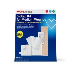 CVS Health 3-Step Kit For Medium Wounds - 1