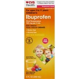 CVS Health Children's Ibuprofen Dye Free Pain Reliever & Fever Reducer (NSAID) Oral Suspension, Berry, thumbnail image 1 of 6