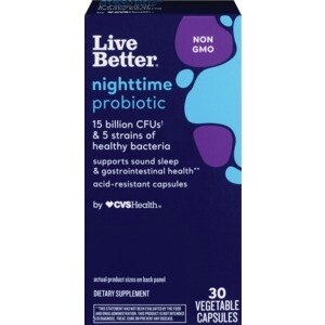 Live Better Nighttime Probiotic Vegetable Capsules, 30 CT