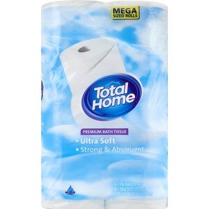 Total Home Ultra Soft Premium Bath Tissue, Mega Sized Rolls, 8 Ct - 284 , CVS