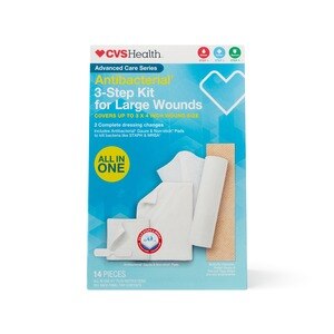 CVS Health Antibacterial 3-Step Kit For Large Wounds - 1