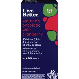 Live Better - Probióticos de origen vegetal en pastillas, para mujeres, 30 u.