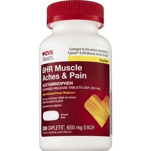 CVS Health, 8HR Muscle Aches & Pain, Acetaminophen Tablets, 650mg