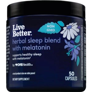 Live Better Herbal Sleep Blend With Melatonin, 50 Ct , CVS