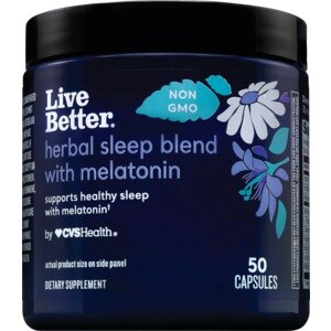  Live Better Herbal Sleep Blend with Melatonin, 50 CT 