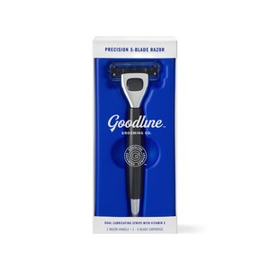 Goodline Grooming Co. Men's Precision 5-Blade Razor + 1 Razor Blade Refill, Black , CVS