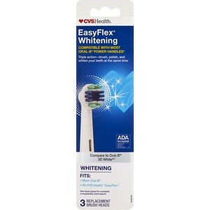  CVS Health EasyFlex Whitening Replacement Brush Heads, 3 Count 