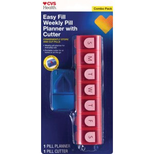 CVS Health Weekly Pill Planner With Cutter - 2 Ct
