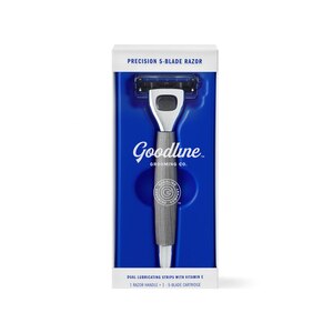 Goodline Grooming Co. Men's 5 Blade Driftwood Gray Handle with 1 cartridge
