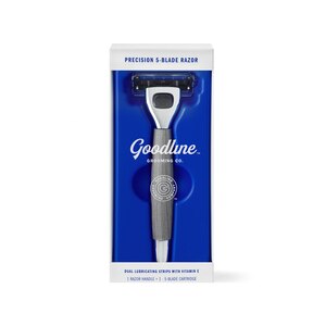 Goodline Grooming Co. Men's Precision 5-Blade Razor + 1 Razor Blade Refill, Driftwood Gray , CVS