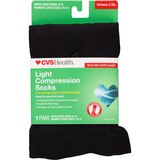 CVS Health Over-the-Calf Length Compression Socks Unisex, 1 Pair, Black, thumbnail image 1 of 2