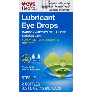 CVS Health Lubricant Eye Drops TwinPack, 1 OZ
