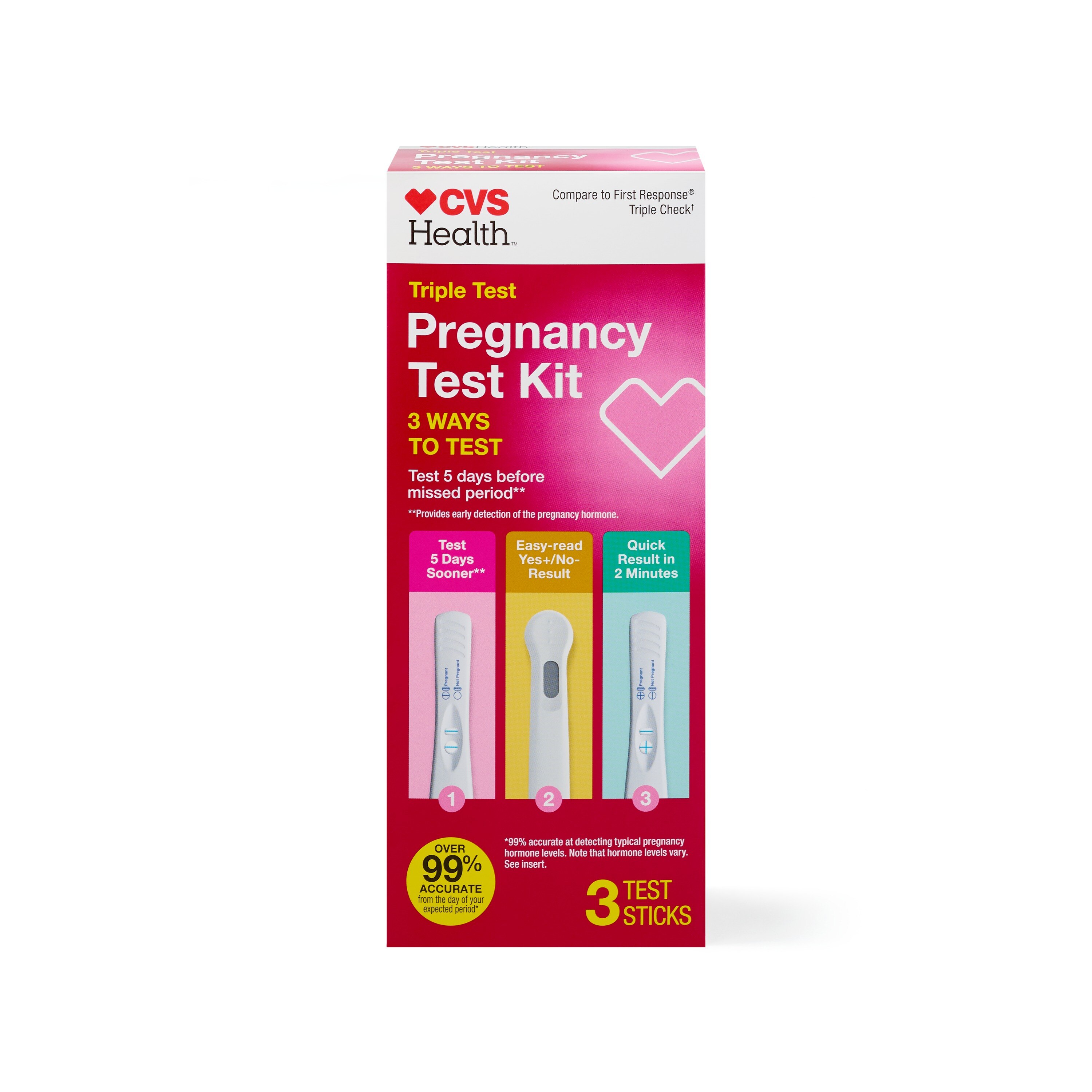 CVS Health Triple Test Pregnancy Test - 3 Ct