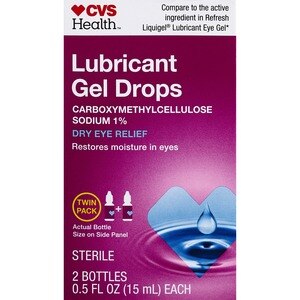 CVS Health Lubricant Gel Drops TwinPack, 1 OZ